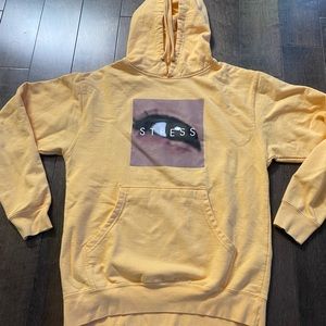 Anti social social club yellow hoodie “stress”